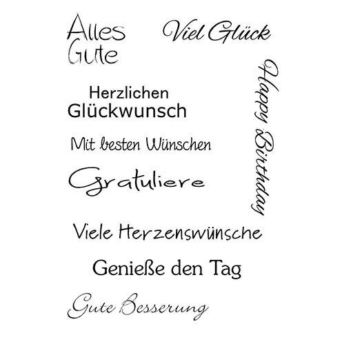 Clear Stempel Alles Gutes
