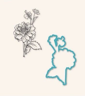 Stempel und Stanze Dahilie