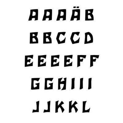 Clear Stempel Alphabet A-L 27 teilig