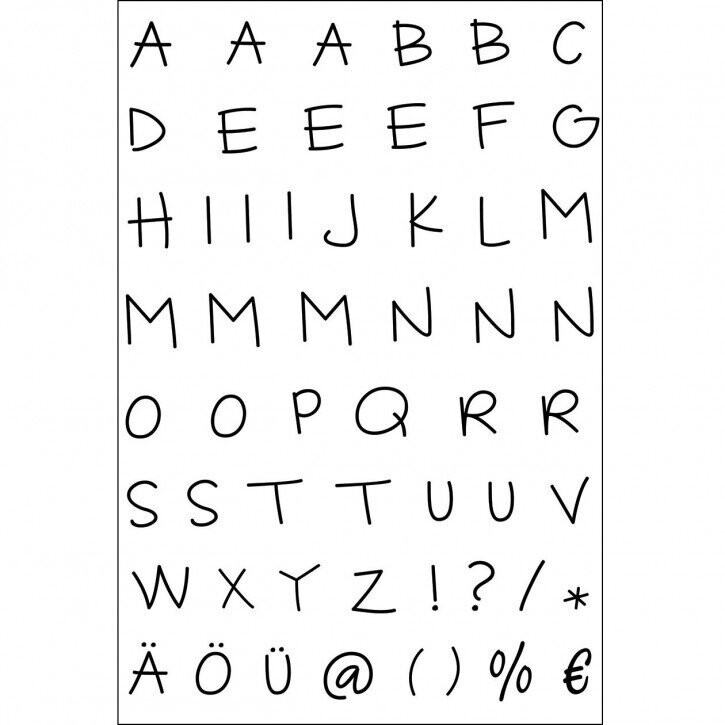 Stempelset Alphabet Großbuchstaben 55 teilig