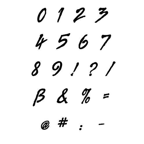 Stempelset Zahlen 21 Stempel