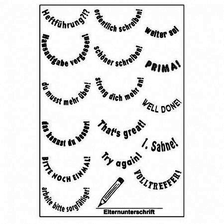Clear Stempel Lehrersprüche