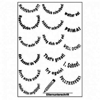 Clear Stempel Lehrersprüche