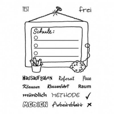 Stempelset Schule 15 teilig