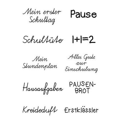 Stempelset Einschulung 10 Teilig