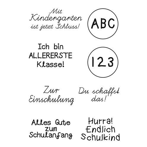Stempelset  Einschulung 8 teilig