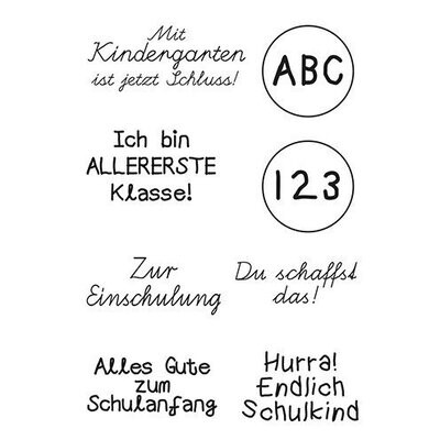 Stempelset  Einschulung 8 teilig