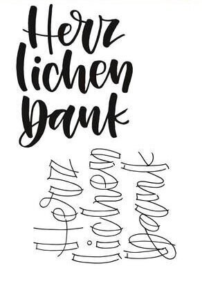 Clear Stempel Herzlichen Dank