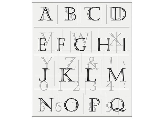 Clear Stempel Alphabet und Zahlen