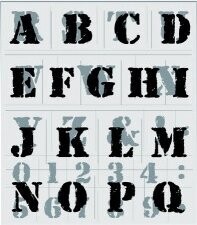 Clear Stempel Alphabet und Zahlen