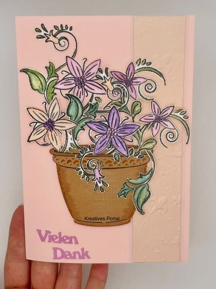 Stempel und Stanze Blumentopf