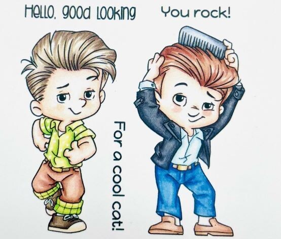 Clear Stempel Rocker Boys
