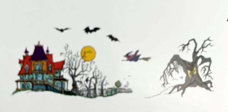 Clear Stempel Halloween Landschaft