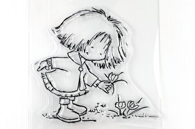 Clear Stempel Don and Daisy Blumenpflücken