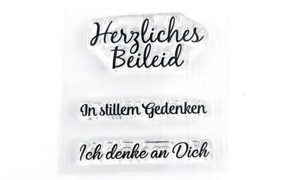 Clear Stempel Herzliches Beileid