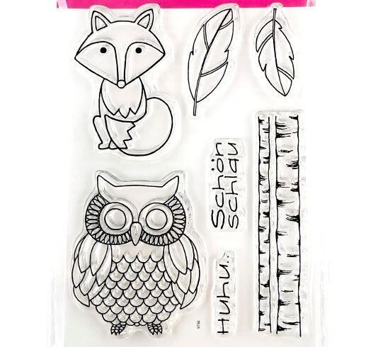 Clear Stempel Fuchs und Eule