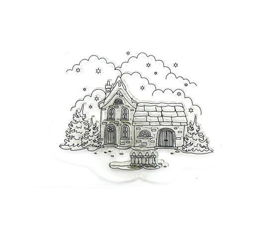 Clear Stempel Winterhaus