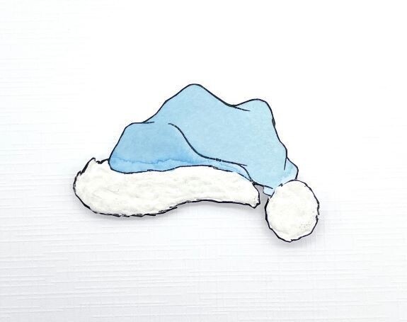 Clear Stempel Weihnachtsmütze