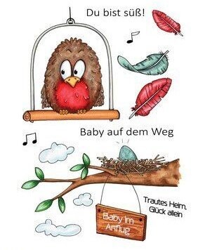 Clear Stempel Baby im Anflug