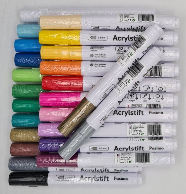 Pasimo Acrylstifte in der Box 24 x 2-3 mm Pasimo Acrylstifte in der Box 24 x 2-3 mm