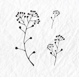 Ministempel zarte Blüten