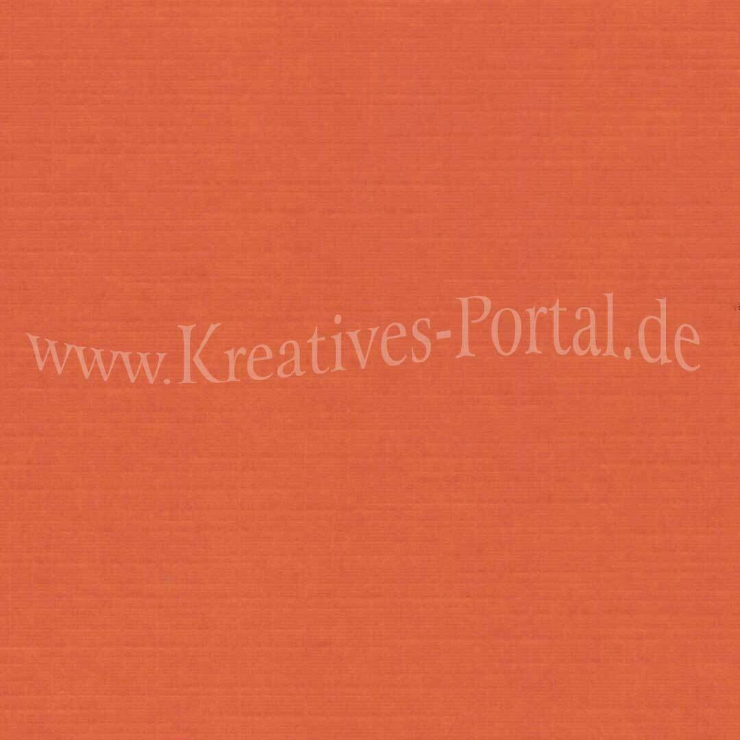 Orange Leinenstruktur Papier 30,5 x 30,5 cm