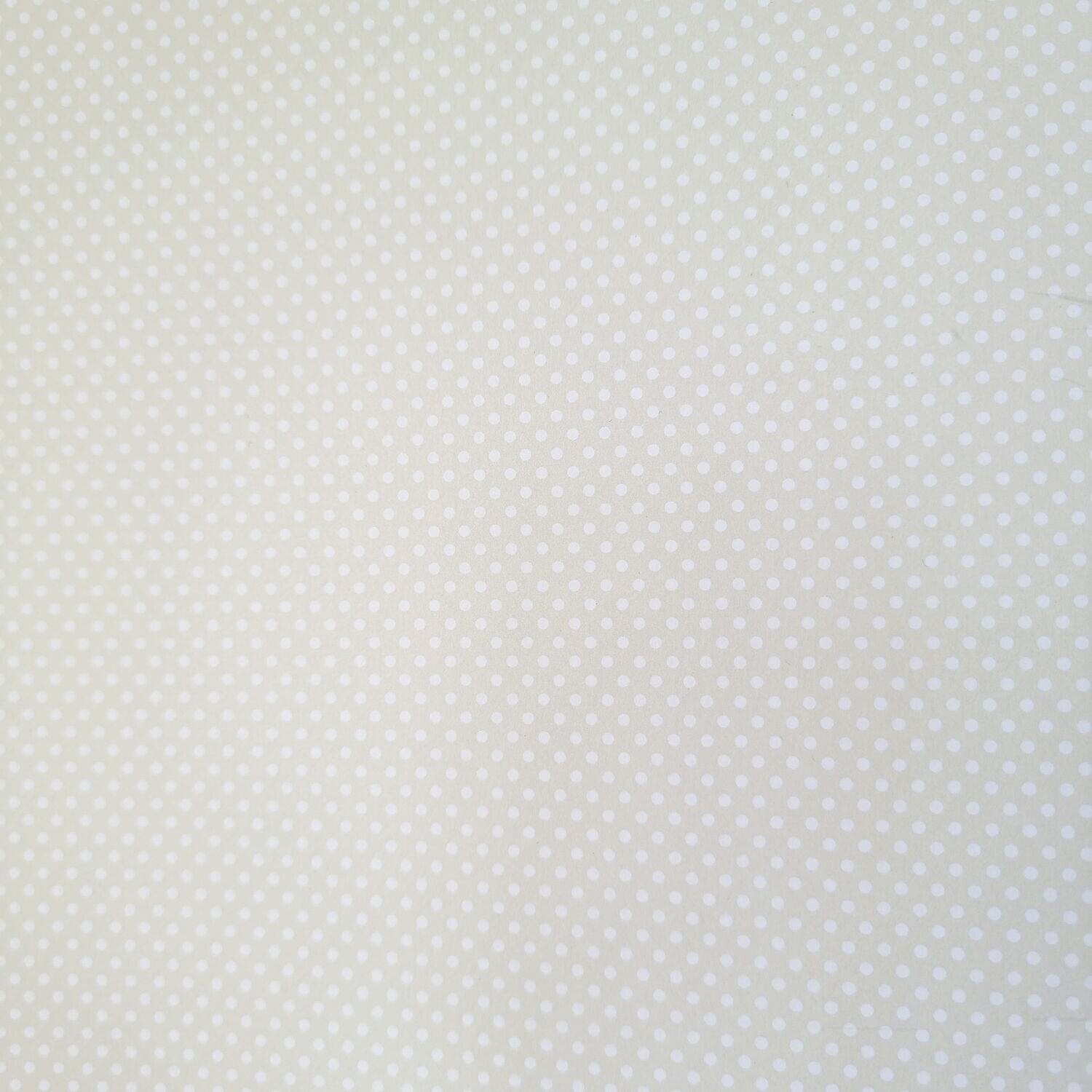 Mini Dots creme mit weißen Punkten