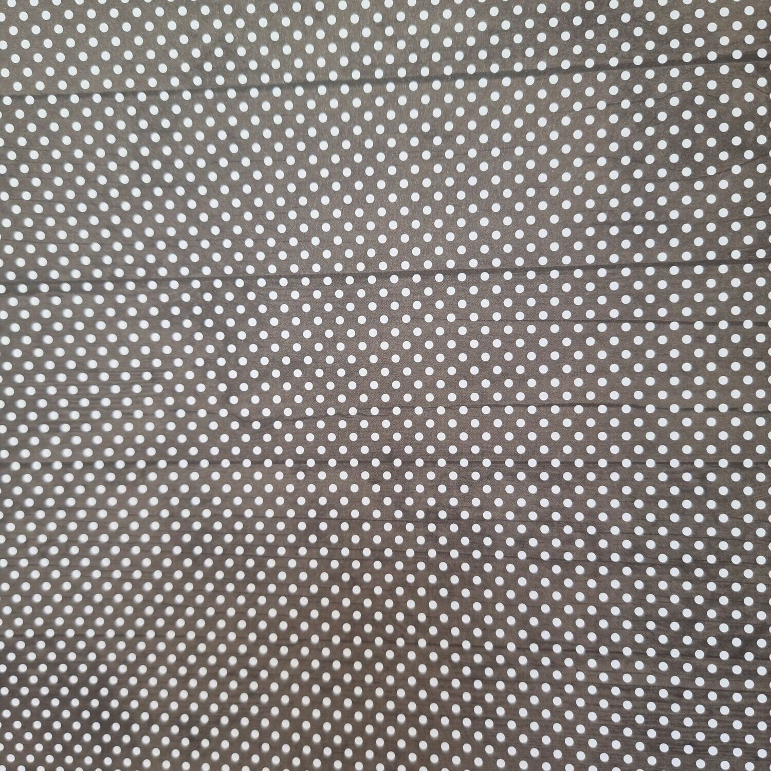 Mini Dots graubraun mit weißen Punkten