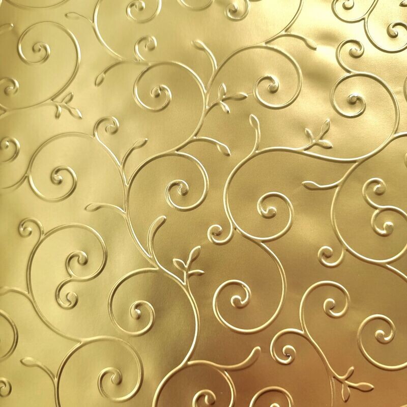 Flourish geprägtes metallic Papier in gold Flourish geprägtes metallic Papier in gold