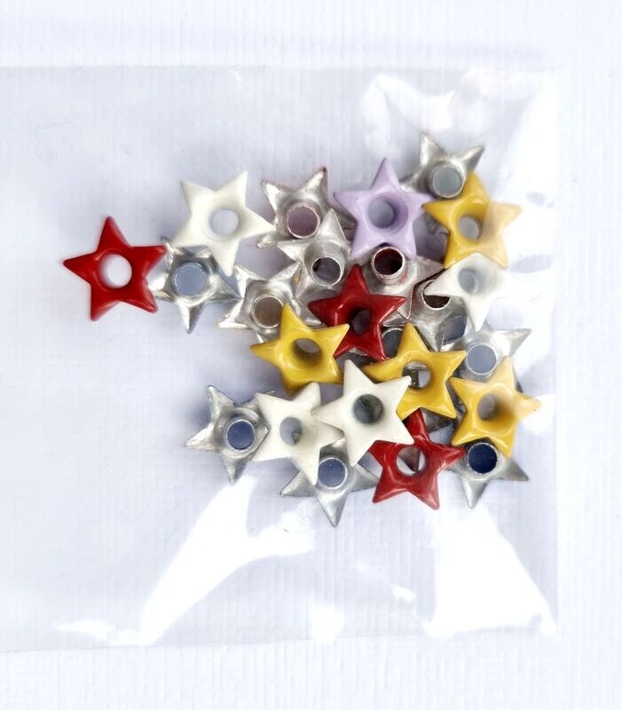 Eyelets ​ bunt sortiert in Sternform