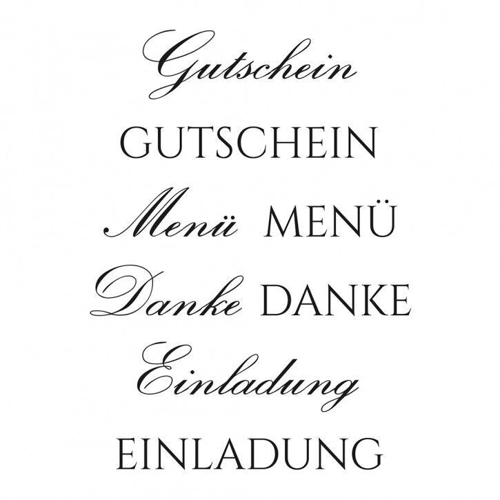 Stempelset  Gutschein