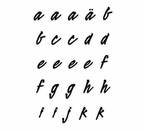 Stempelset  Alphabet a-k25 teilig