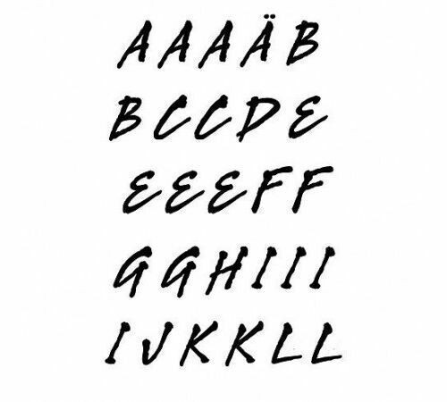 Clear Stempel Alphabet A-L 27 teilig
