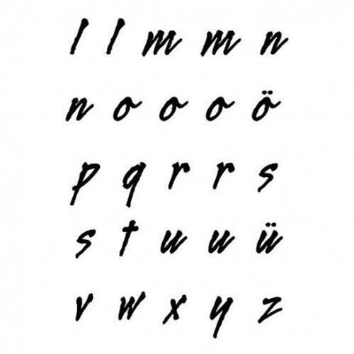 Stempelset Alphabet l-z 25 teilig