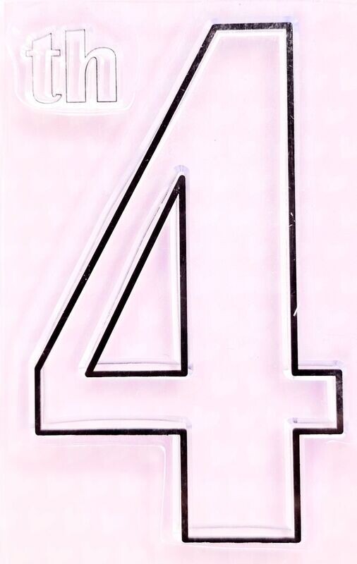 Clear Stempel Zahl 4
