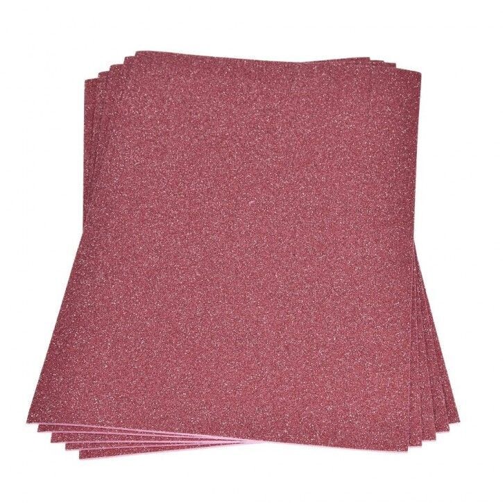 Glitter Moosgummi Platte Altrose