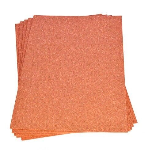 Glitter Moosgummi Platte orange