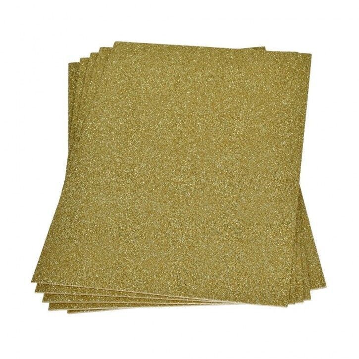 Glitter Moosgummi Platte gold