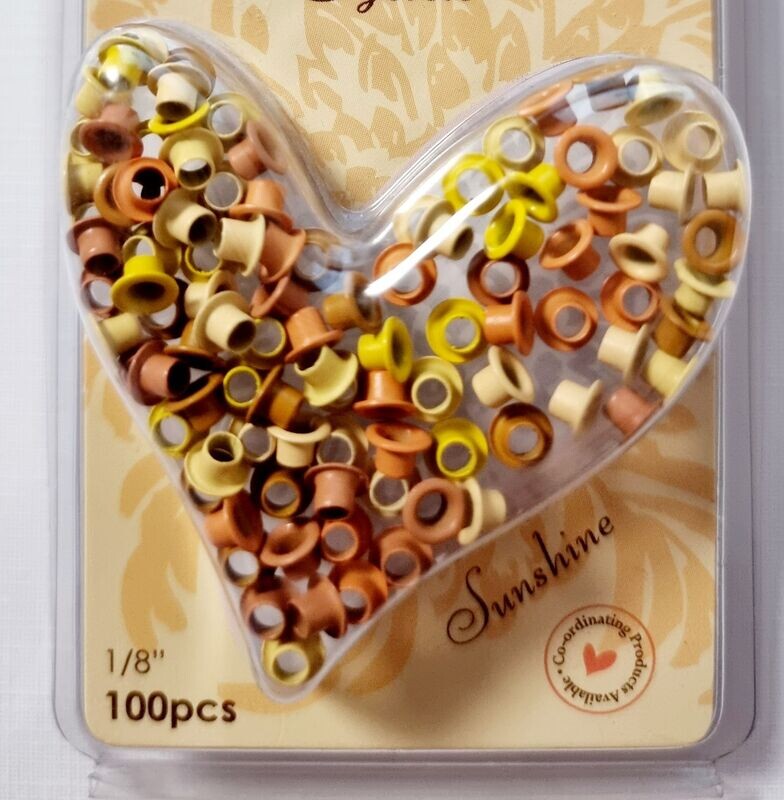 Deko Ösen rund sunshine 1/8 Zoll