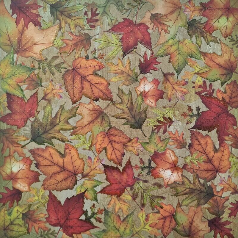 Scrapbook Papier Herbstlaub mit Glimmer Scrapbook Papier Herbstlaub mit Glimmer