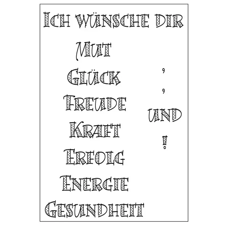 Clear Stempel Ich wünsche Dir