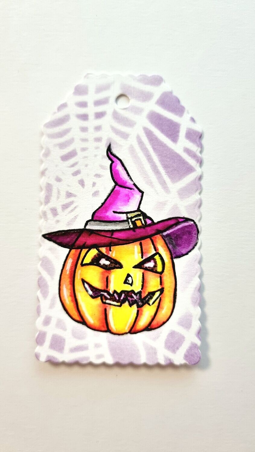 Stempel Halloween Kürbis mit Hut