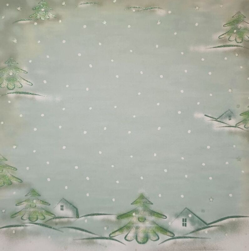 Scrapbook Papier Winter mit Glitter Scrapbook Papier Winter mit Glitter
