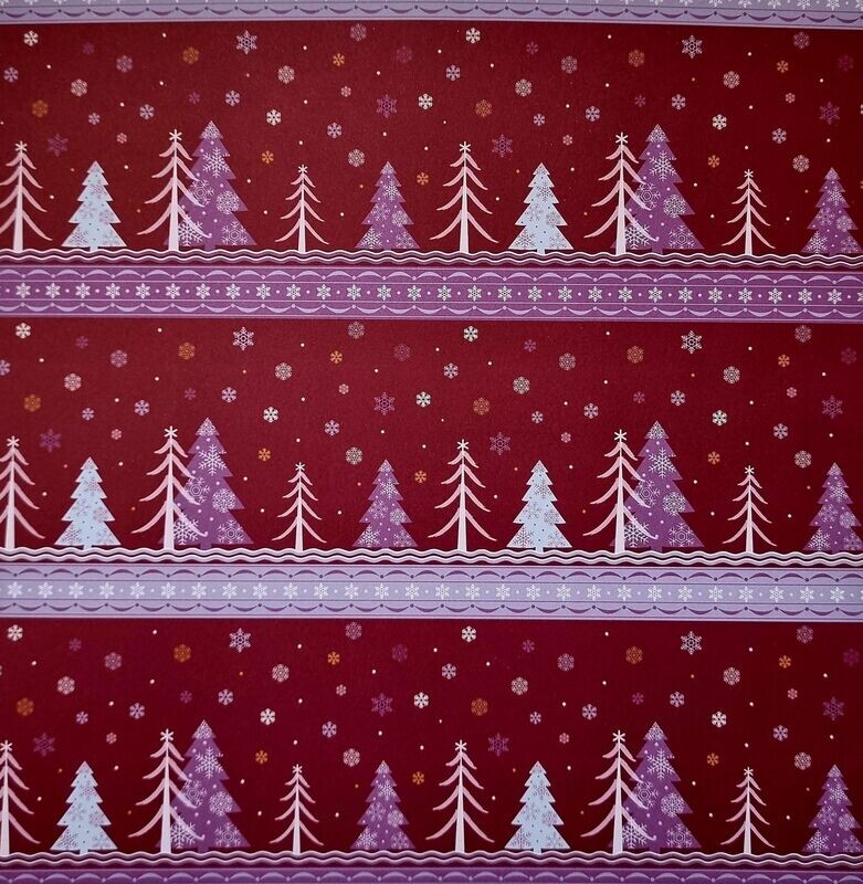 Scrapbook Papier Winterzauber Lila/Brombeere Scrapbook Papier Winterzauber Lila/Brombeere