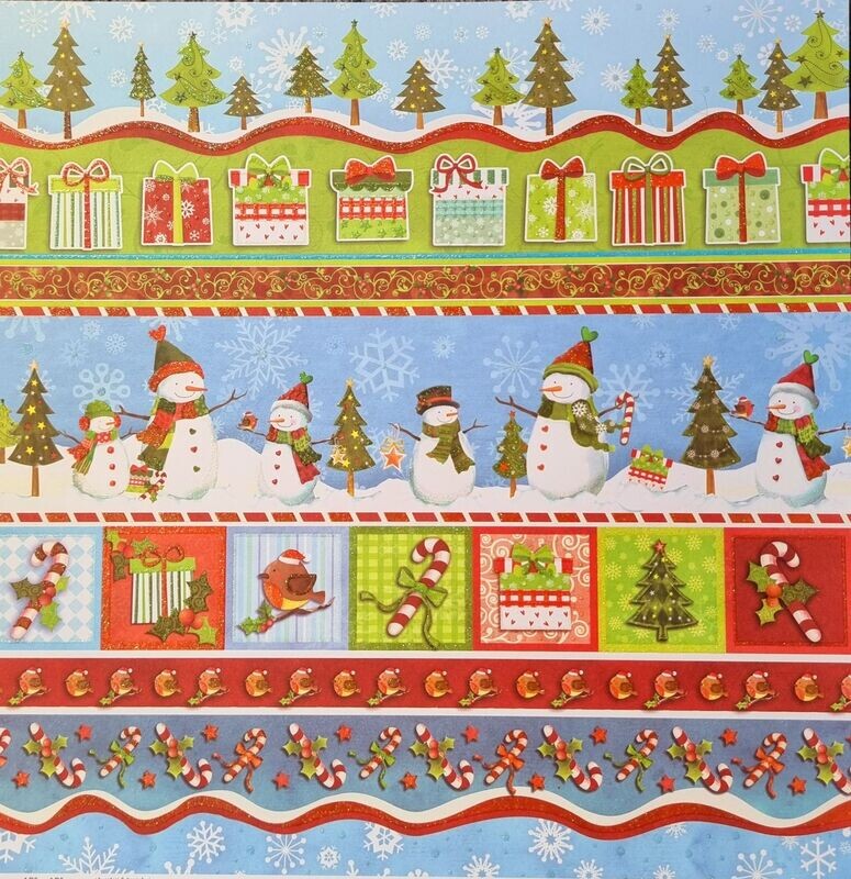 Scrapbook Papier Weihnachtszeit mit Glimmer Scrapbook Papier Weihnachtszeit mit Glimmer