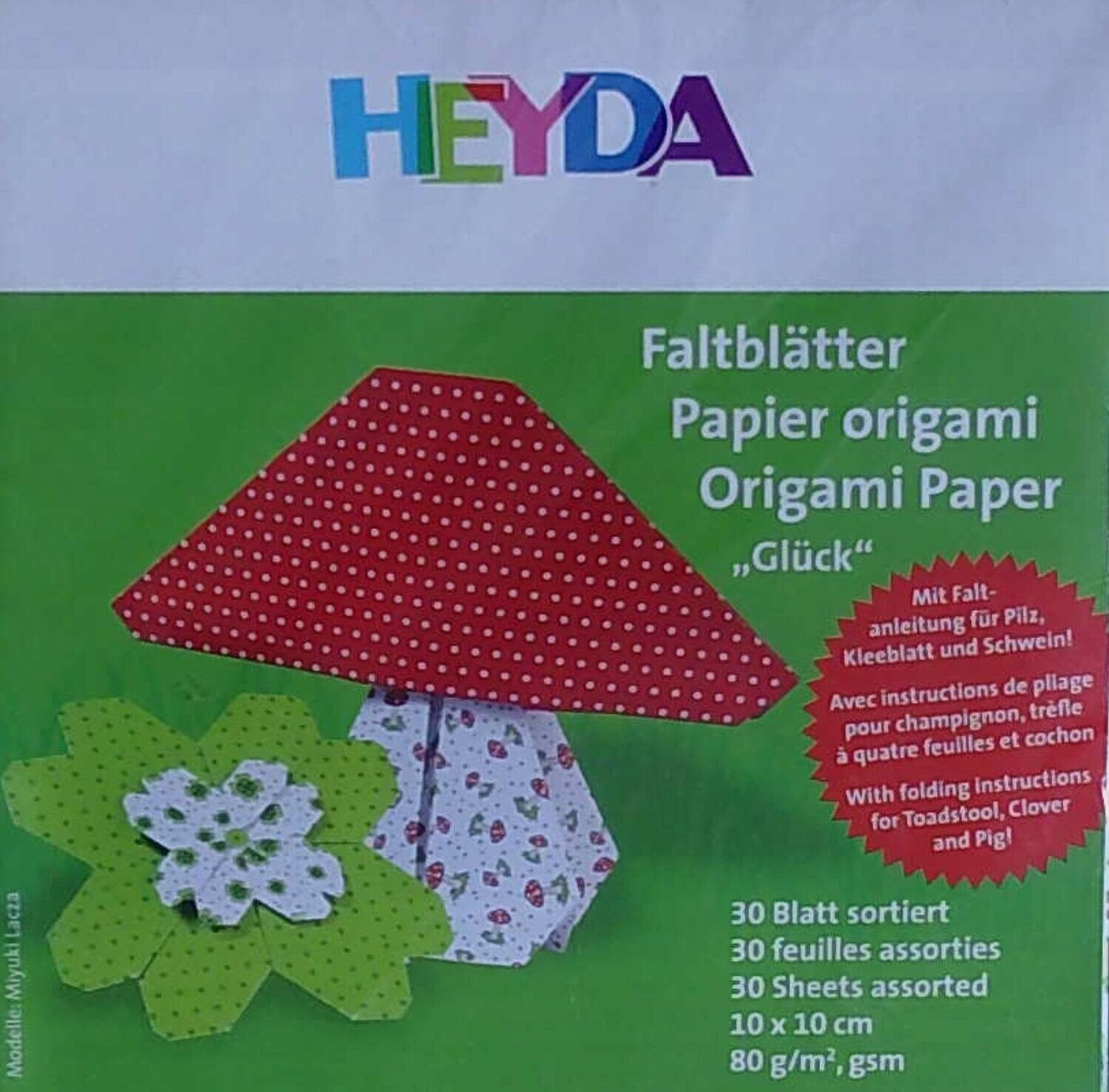 Faltblätter Origami  " Glück "