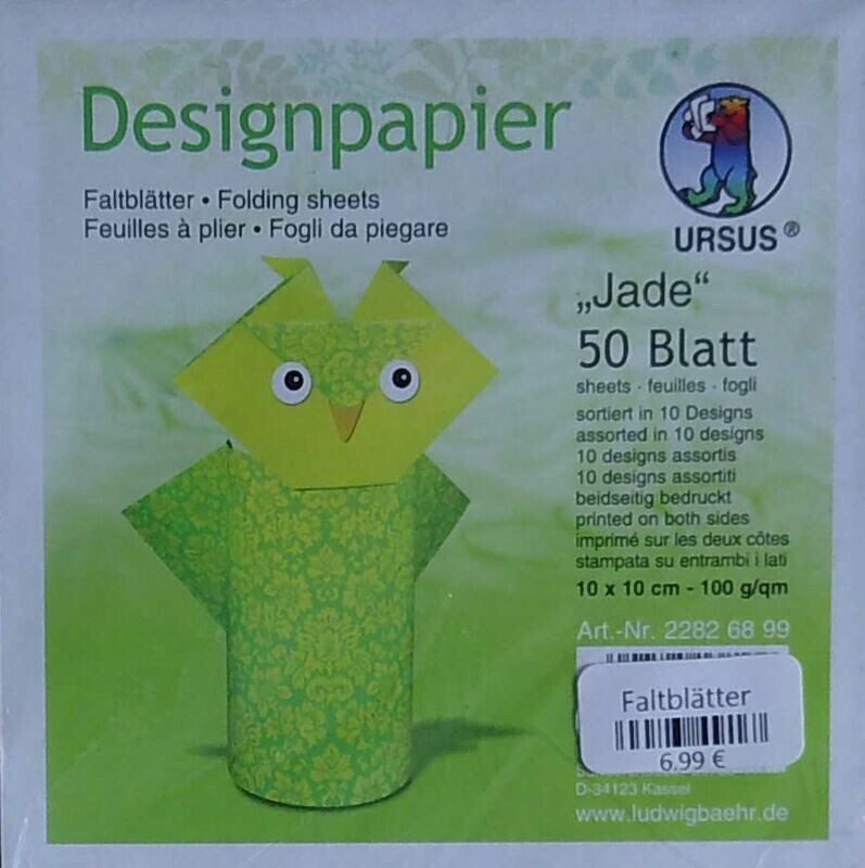 Faltblätter Designpapier Jade
