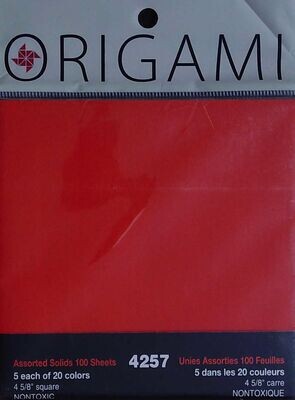 Faltpapier Origami 100 St. sortiert