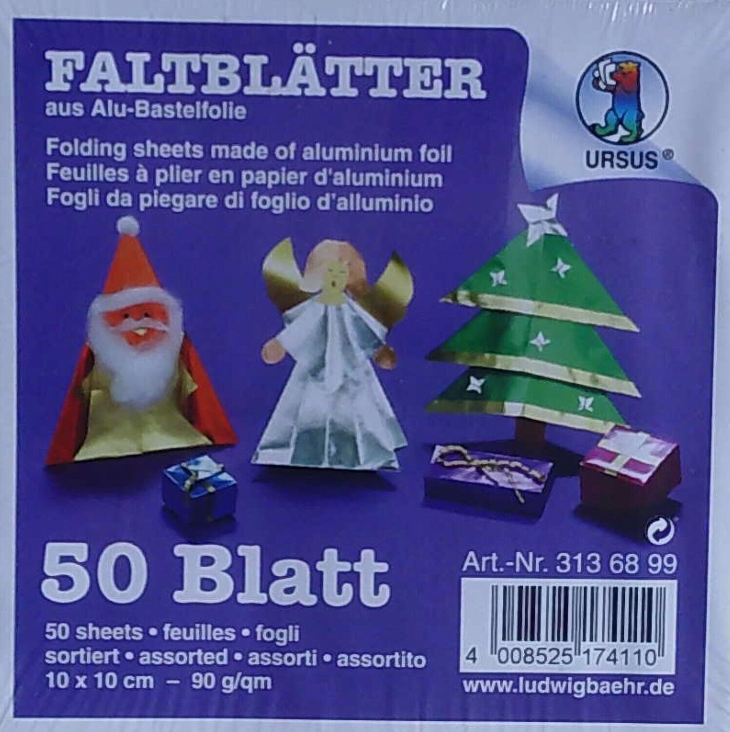 Faltblätter aus Alu-Bastelfolie