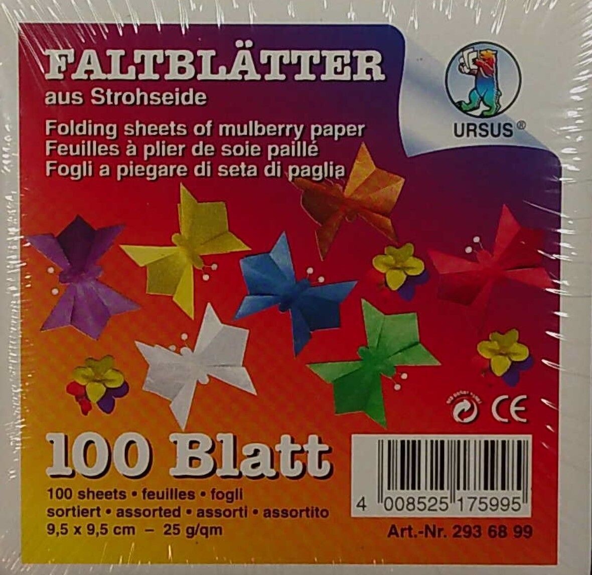 Faltblätter aus Strohseide
